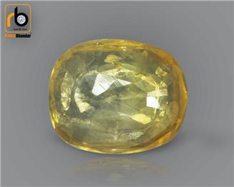 Heated & Treated Natural Certified Yellow  Sapphire Pokhraj 3.64CTS-2389